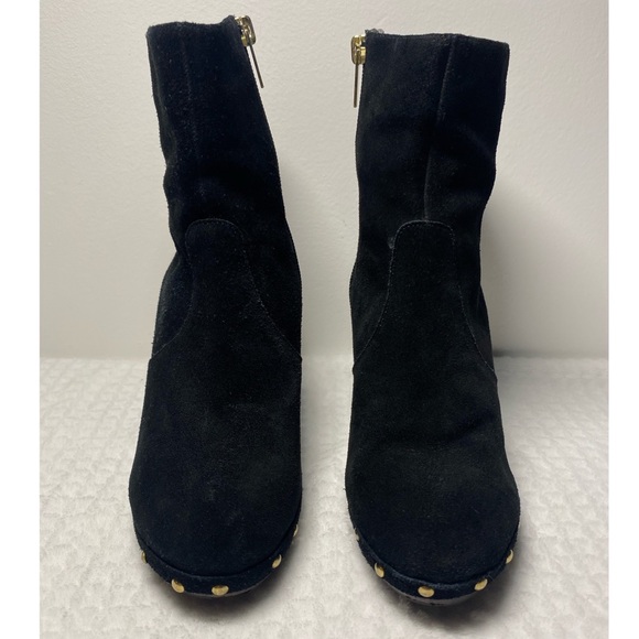 Colin Stuart Vintage Studded Suede Leather Ankle Boot Black Size 5 - Picture 2 of 11